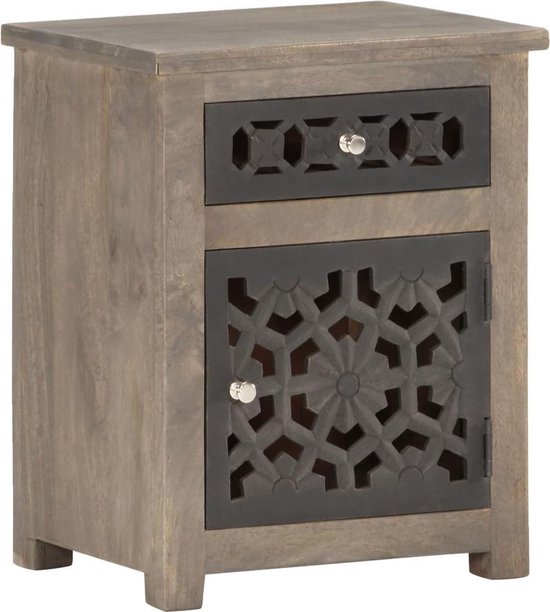 Vidaxl Nachtkastje 40x30x50 Cm Massief Mangohout - Bruin