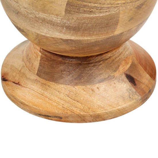 Vidaxl Bijzettafel Rond 43x43x66 Cm Massief Mangohout - Bruin