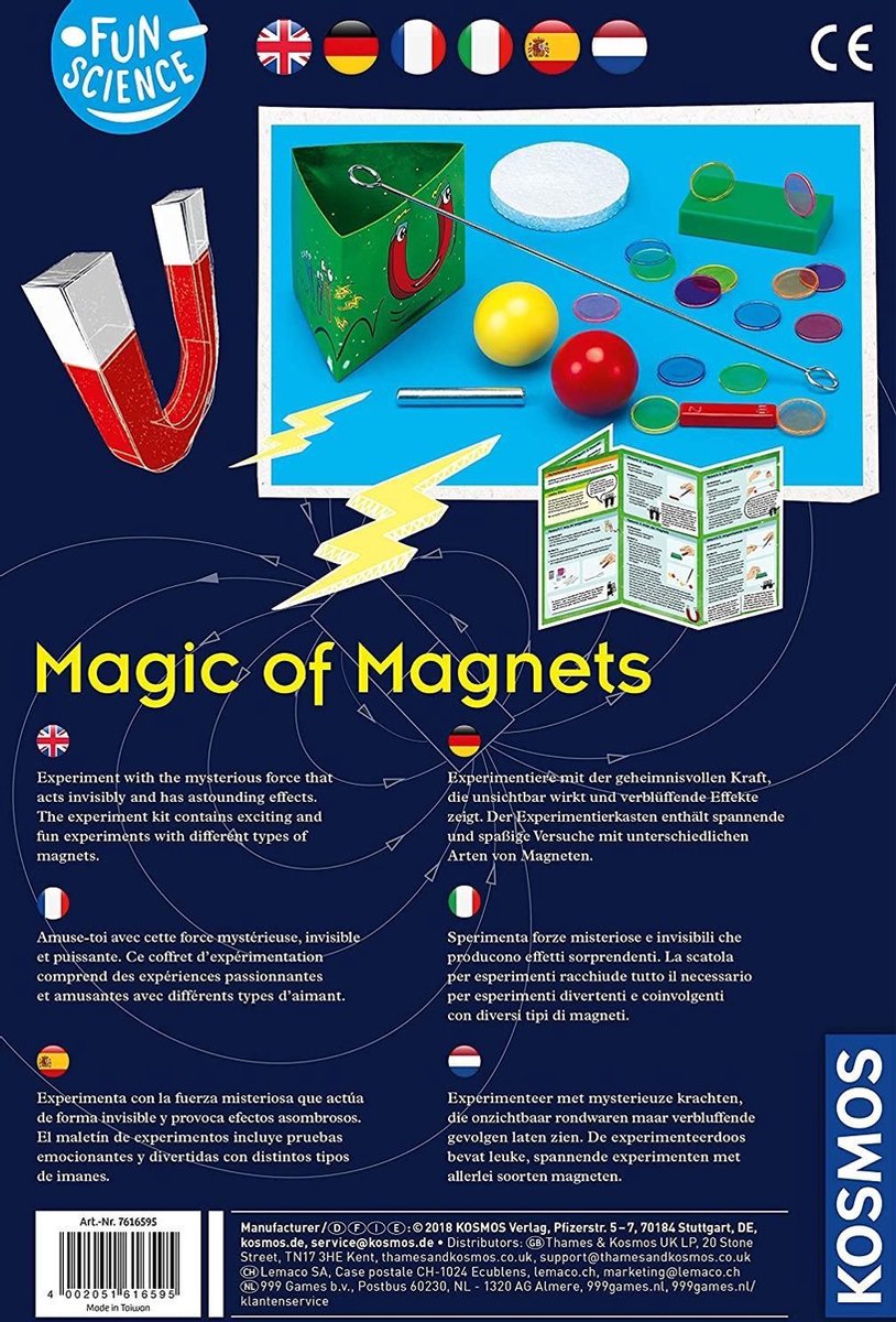 Kosmos Uitgevers Experimenteerset Magic Of Magnets Staal 23-delig
