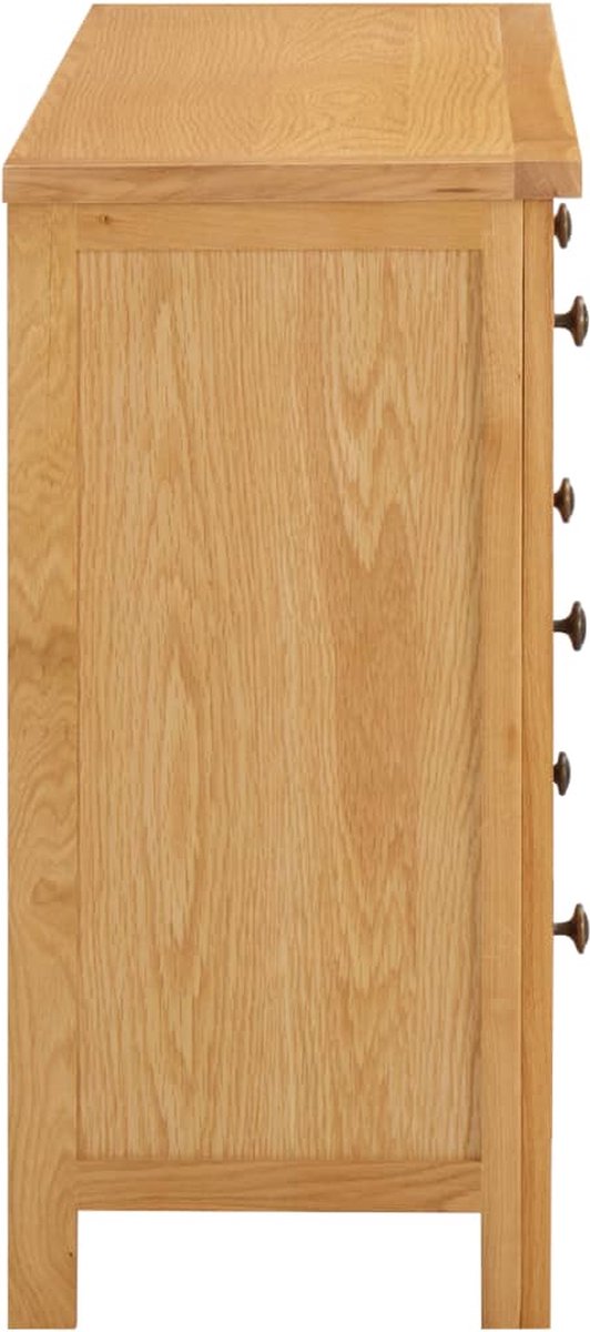 Vidaxl Ladekast 105x33,5x73 Cm Massief Eikenhout - Bruin
