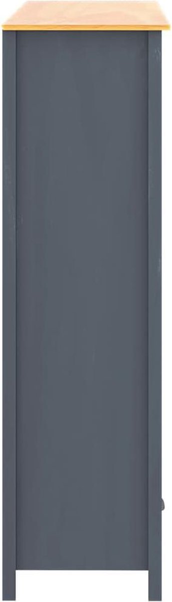 Vidaxl Kledingkast 3 Deuren Hill Range 127x50x170 Cm Grenenhout - Grijs