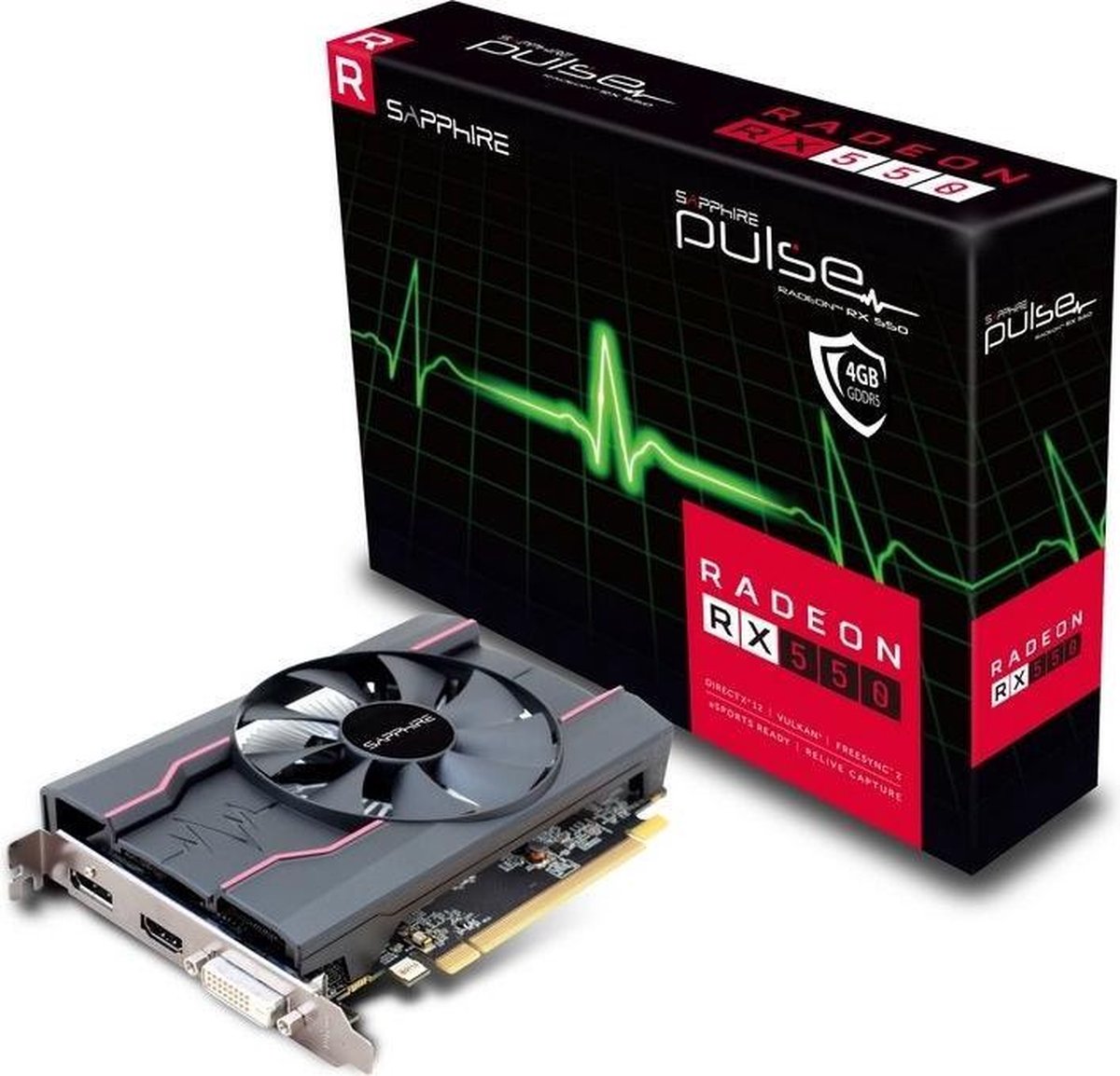 Sapphire 11268-01-20G videokaart Radeon RX 550 4 GB GDDR5