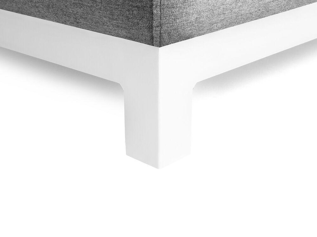 Beliani Rovigo Ottomaan Polyester 83 X 83 Cm - Grijs