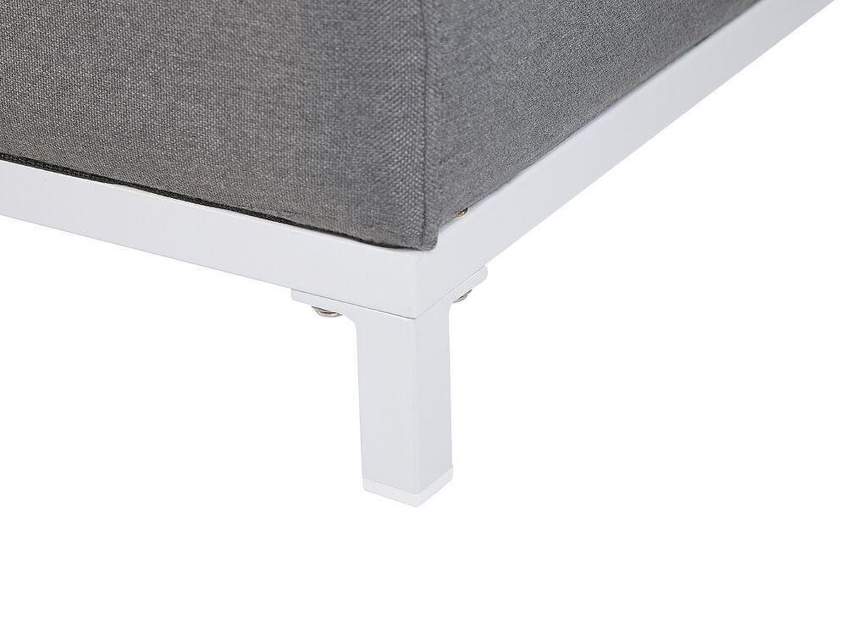 Beliani Rovigo Ottomaan Polyester 83 X 83 Cm - Grijs