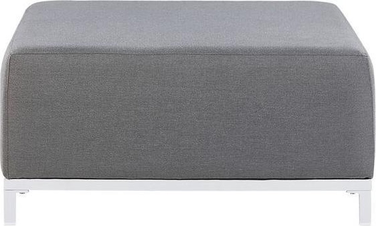 Beliani Rovigo Ottomaan Polyester 83 X 83 Cm - Grijs