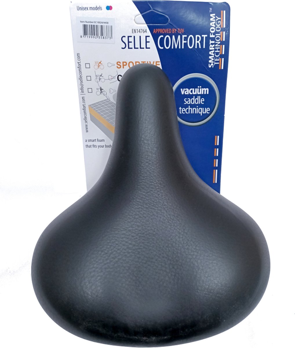 Selle Comfort Zadel Retro 27 X 24,5 Cm Unisex Gel - Zwart