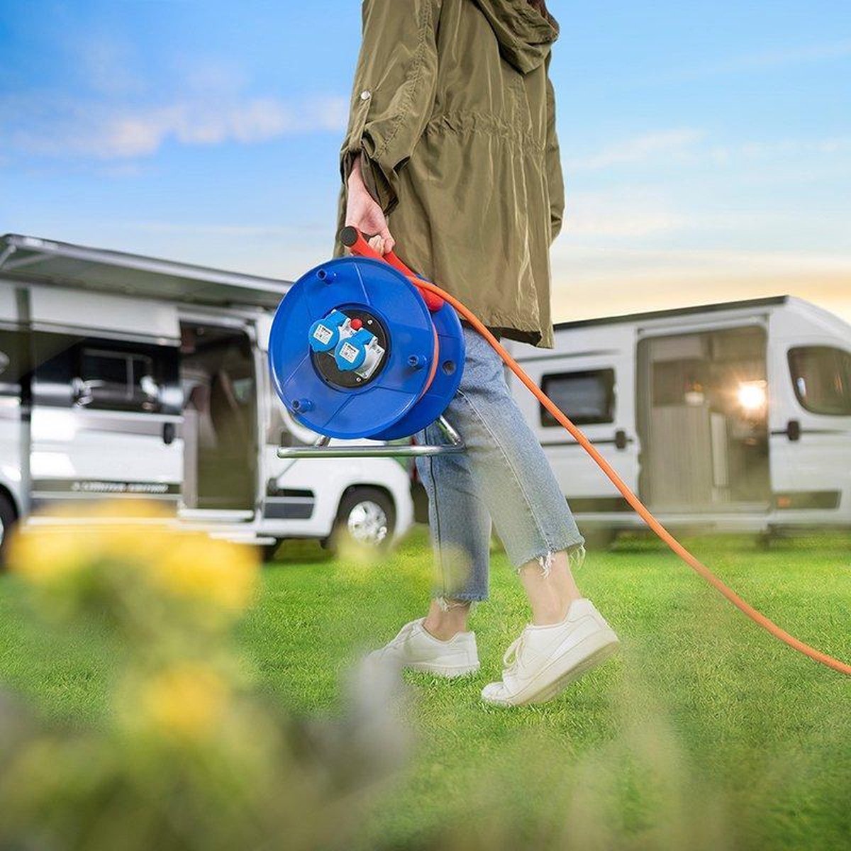 Brennenstuhl Garant CEE 2 | IP44 | kabelhaspel | voor industrie/bouw/kampeer | 25m | H07RN-F 3G2,5