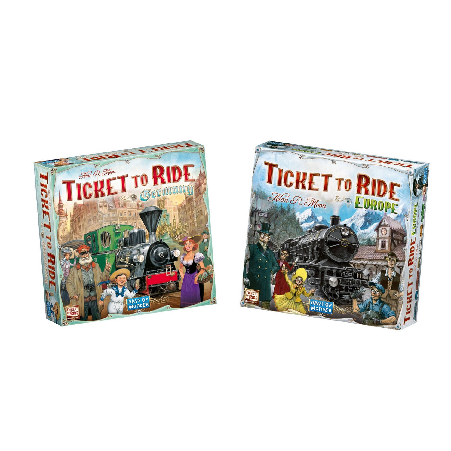 Days of Wonder Ticket To Ride Spellenbundel - 2 Stuks - Europa (Basisspel) & Uitbreiding Duitsland