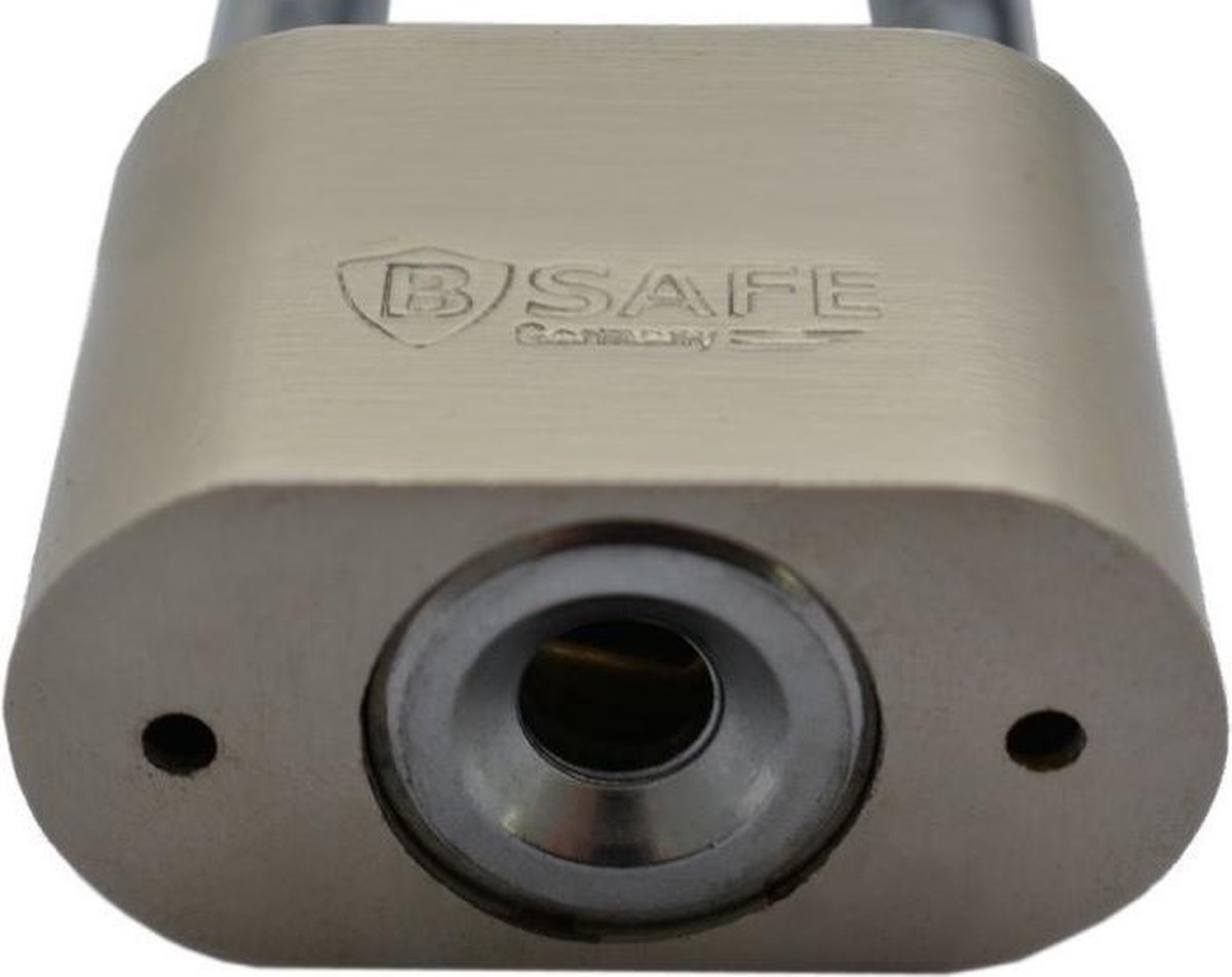 2x Stuks Hangsloten Van Edelstaal 50 Mm Met Hoge Beugel - Hangsloten - Silver