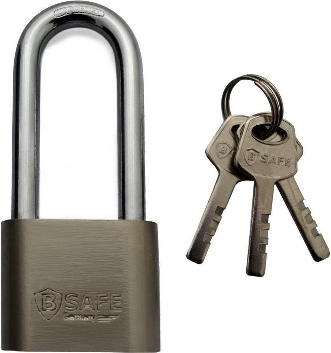 2x Stuks Hangsloten Van Edelstaal 50 Mm Met Hoge Beugel - Hangsloten - Silver