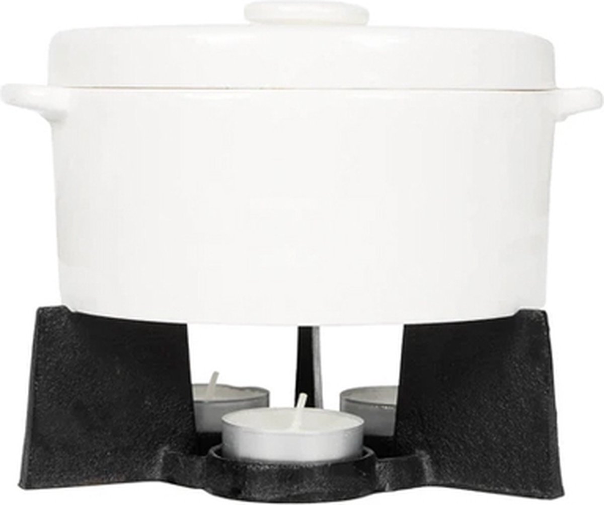 Boska Cheese Baker L - Super Multifuctioneel - Compacte Ovenschaal - Met Onderstel En Waxinelichtje - Zwart