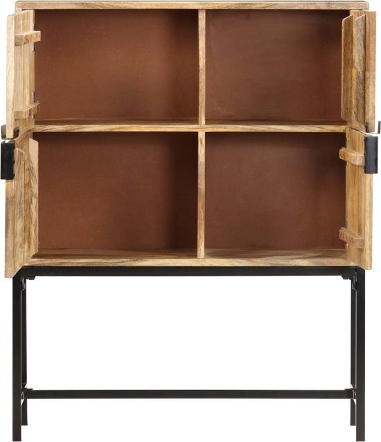 Vidaxl Hoge Kast 80x30x100 Cm Massief Mangohout - Bruin