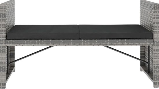 Vidaxl 5-delige Loungeset Met Kussens Poly Rattan - Grijs