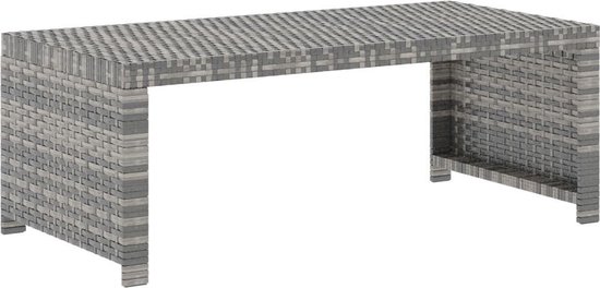 Vidaxl 5-delige Loungeset Met Kussens Poly Rattan - Grijs