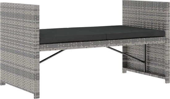 Vidaxl 5-delige Loungeset Met Kussens Poly Rattan - Grijs