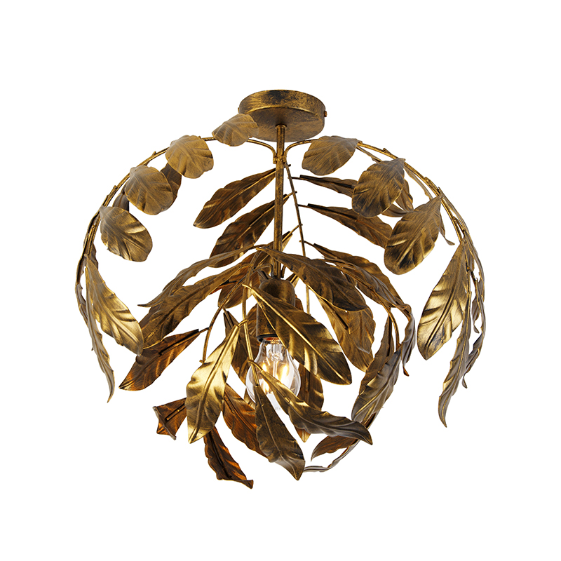 QAZQA Vintage plafondlamp antiek goud 45 cm - Linden