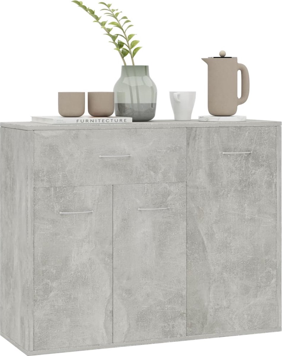 Vidaxl Dressoir 88x30x70 Cm Spaanplaat Beton - Grijs