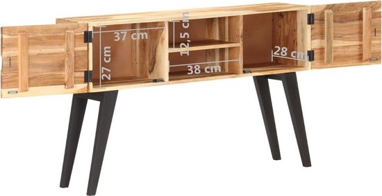 Vidaxl Dressoir 120x30x75 Cm Massief Acaciahout - Bruin