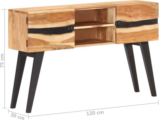 Vidaxl Dressoir 120x30x75 Cm Massief Acaciahout - Bruin