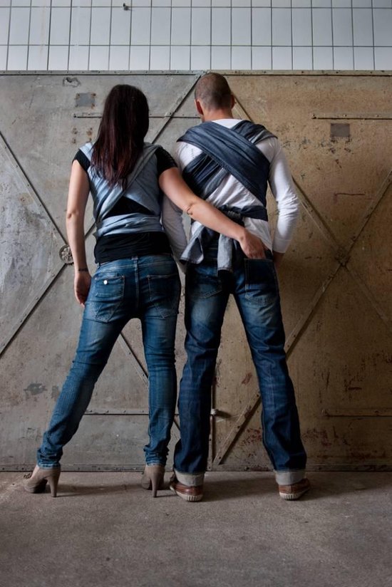 ByKay Draagdoek Woven Wrap Deluxe Jeansblauw