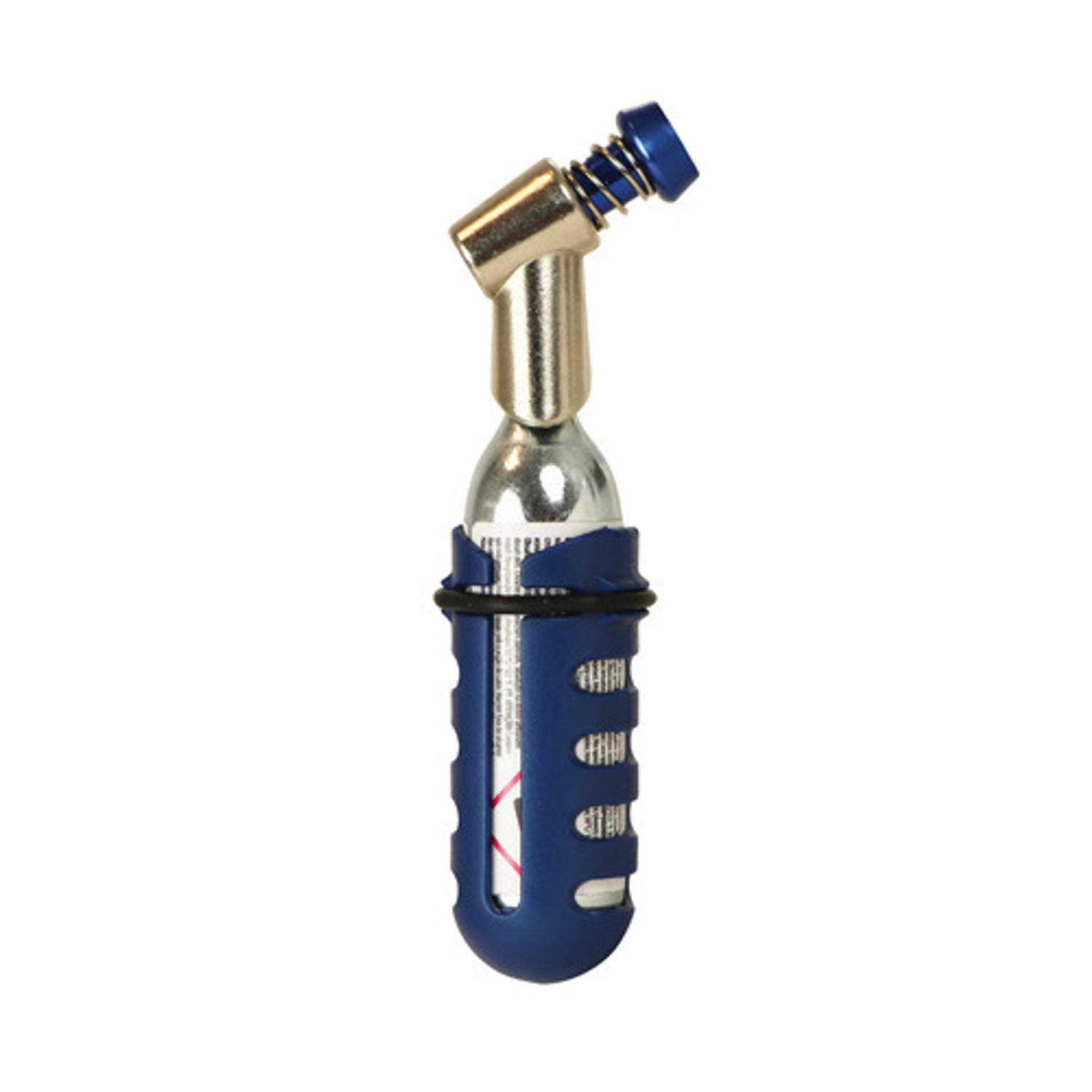 DRESCO Co2 Pomp Met 16 Gram Co2-patroon Staal Zilver 2-delig - Blauw