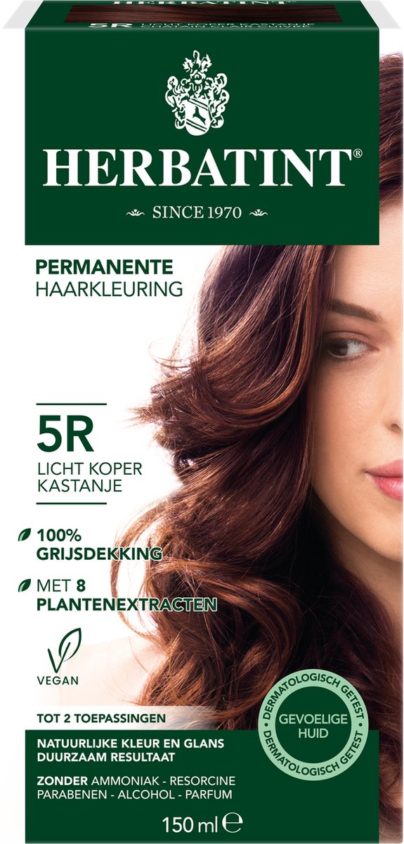 Herbatint Haarverft Gel - 5R Lichtkoper Kastanje