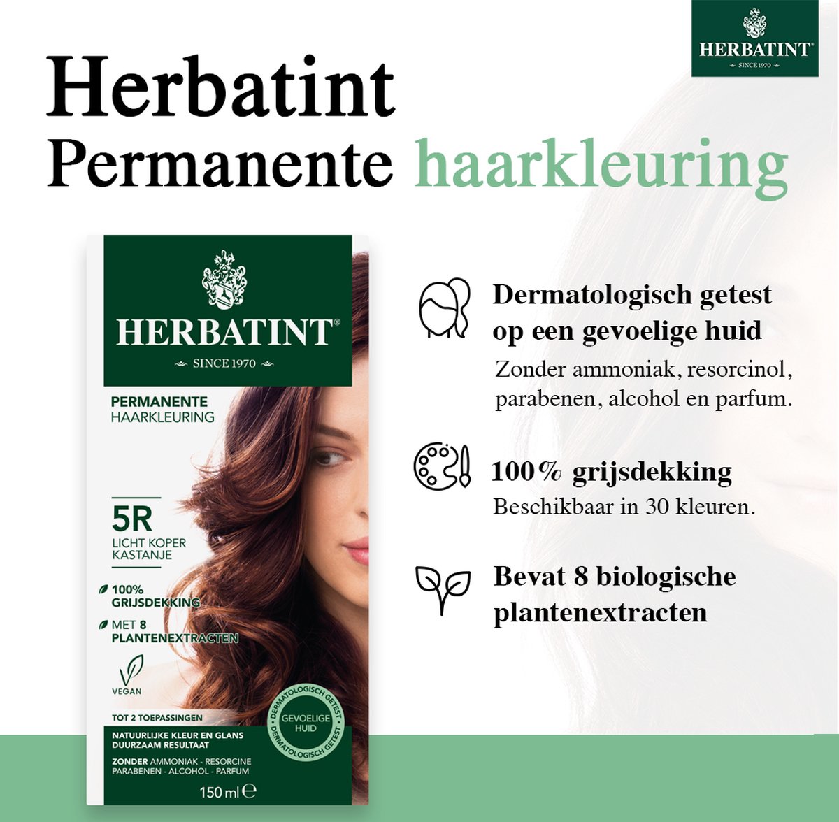 Herbatint Haarverft Gel - 5R Lichtkoper Kastanje
