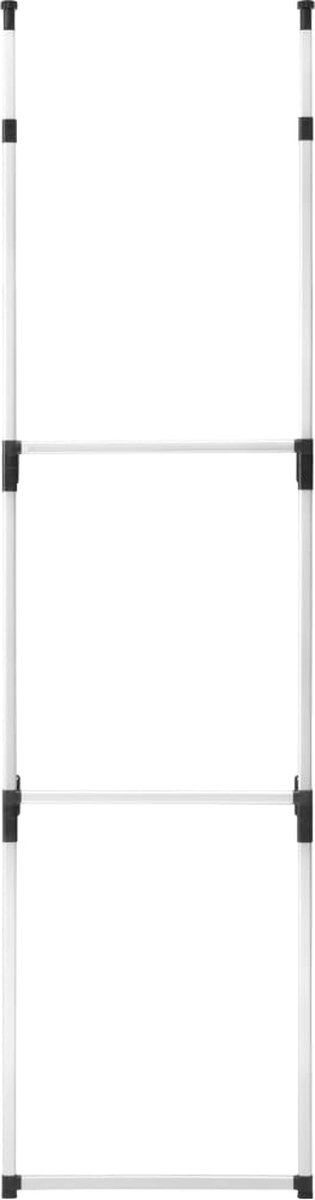 Vidaxl Kledingkastsysteem Met Stangen Telescopisch Aluminium - Silver