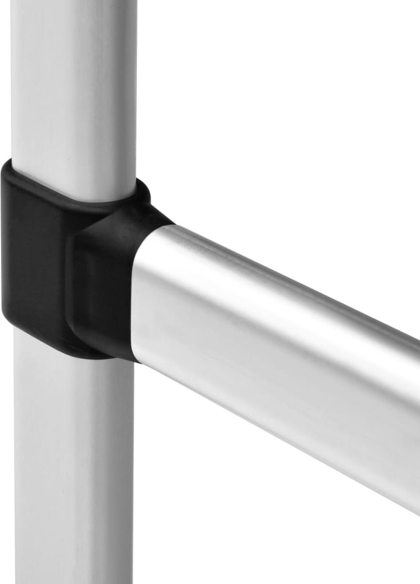 Vidaxl Kledingkastsysteem Met Stangen Telescopisch Aluminium - Silver