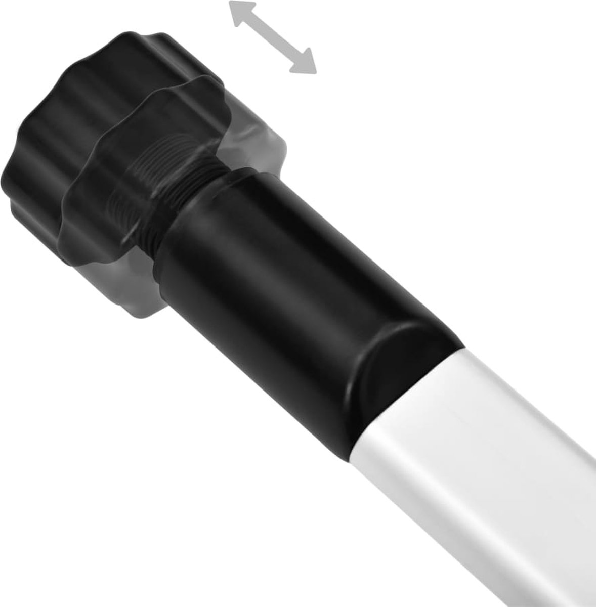 Vidaxl Kledingkastsysteem Met Stangen Telescopisch Aluminium - Silver