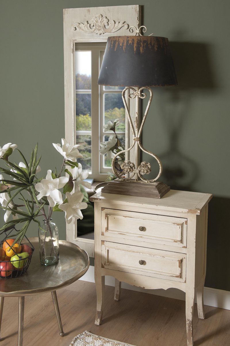 Clayre & Eef Ijzeren Mand (Set Van 2) Ø 30*17 / Ø 25*13 Cm - Zwart