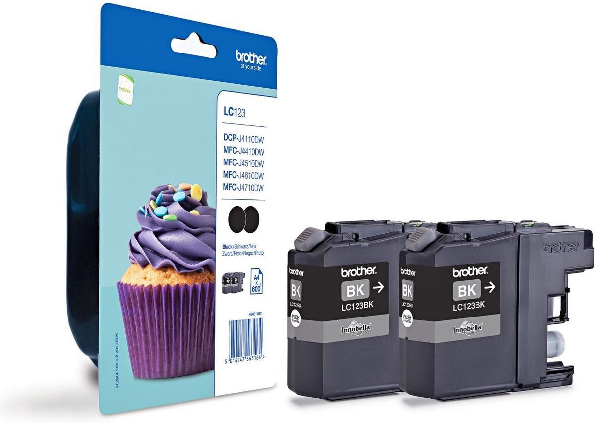 Brother LC123BK - Inktcartridge / / 2-pack - Zwart