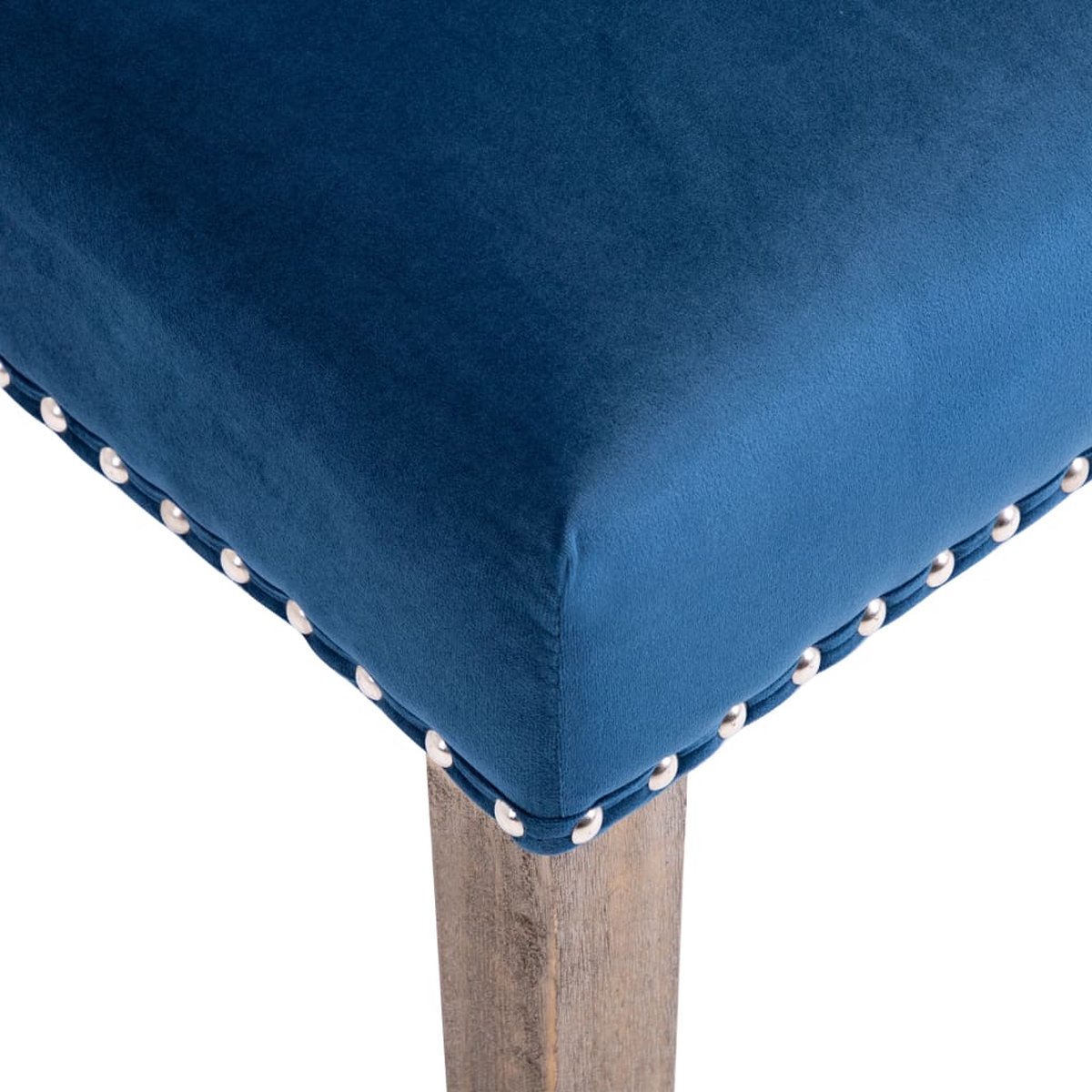 Vidaxl Eetkamerstoelen 4 St Fluweel - Blauw