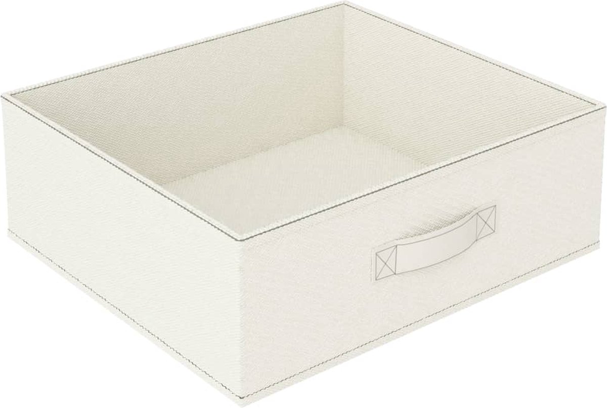 Vidaxl Opbergrek Met 4 Stoffen Manden Staal Crème