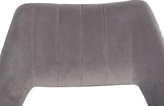 Beliani Ansley Eetkamerstoel Set Van 2 Fluweel 43 X 50 Cm - Grijs