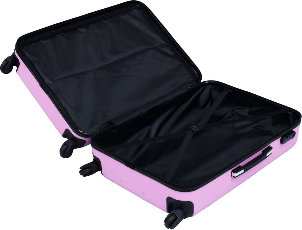 Vidaxl 2-delige Harde Kofferset Abs - Roze