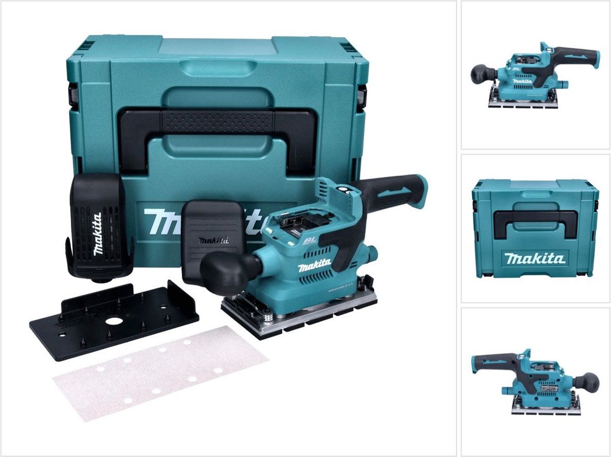 Makita DBO380ZJ | Accu Vlakschuurmachine | 18V | Li-Ion | Zonder Accu&apos;s & Lader in M-box