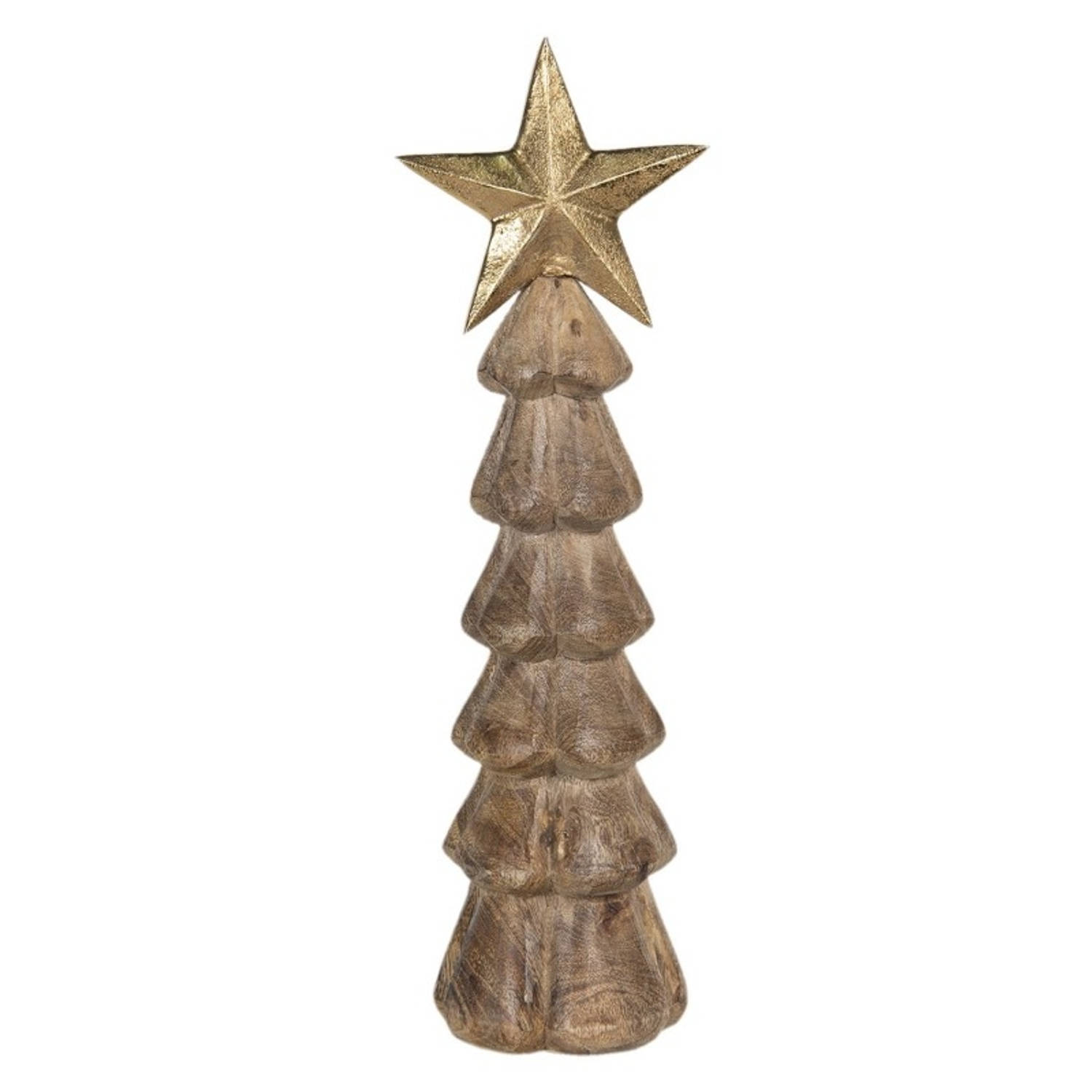 Clayre & Eef Kerstboom 10*10*36 Cm Hout Kerstboom 6h1853 - Bruin