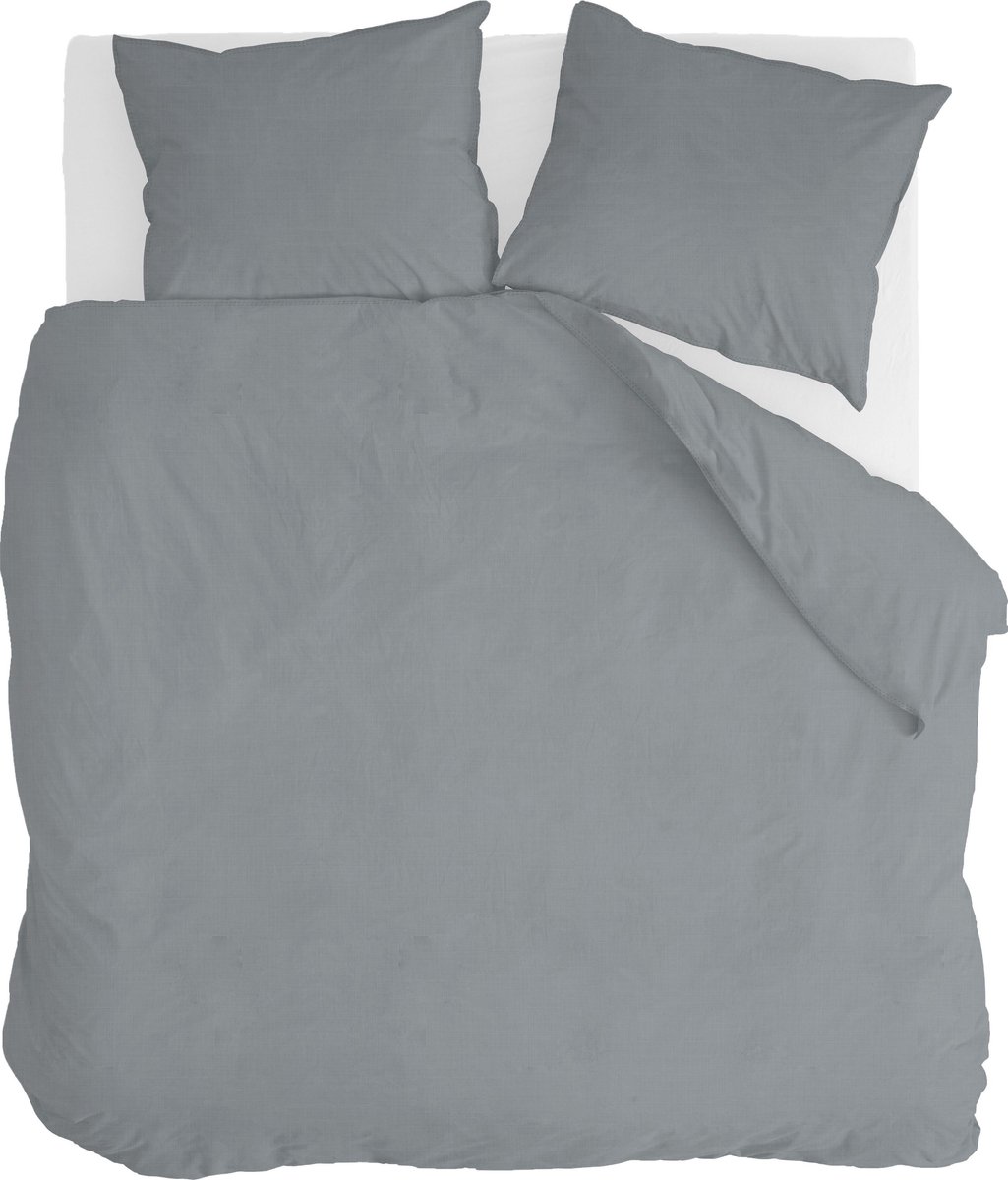 Walra Vintage Cotton Dekbedovertrek - Lits-jumeaux (240x200/220 Cm + 2 Slopen) - Katoen - Elephant Grey - Grijs
