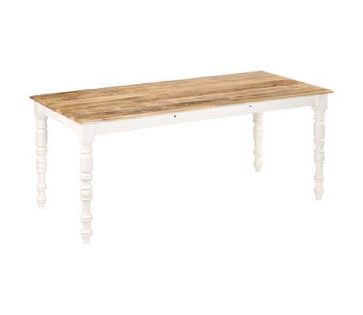 Vidaxl Eettafel 180x90x76 Cm Massief Mangohout - Marrón