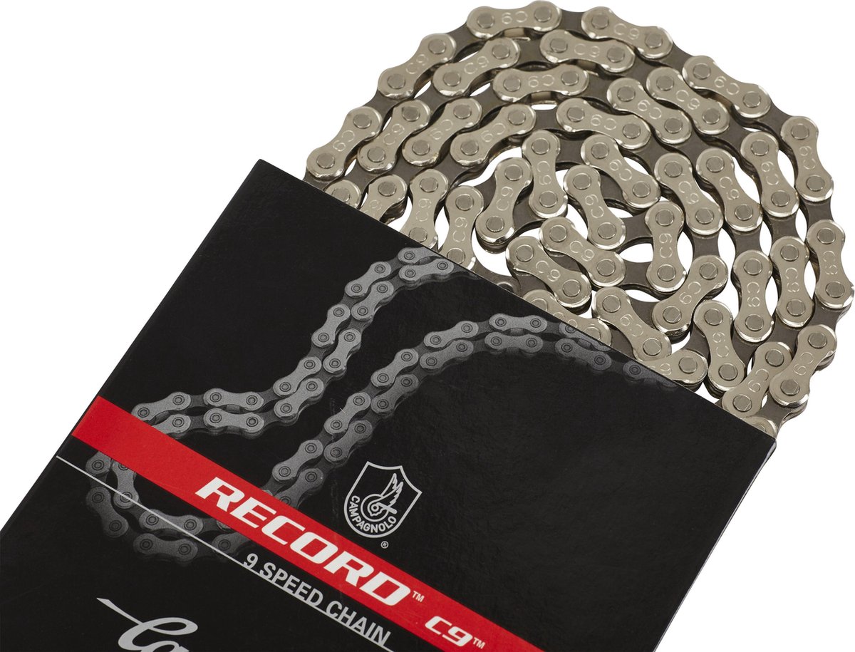 Campagnolo Ketting Record 9s 1/2 X 11/128 Inch Staal Zilver - Silver