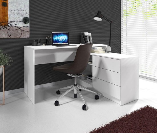 Meubella - Bureau Tammy 138 Cm - Wit