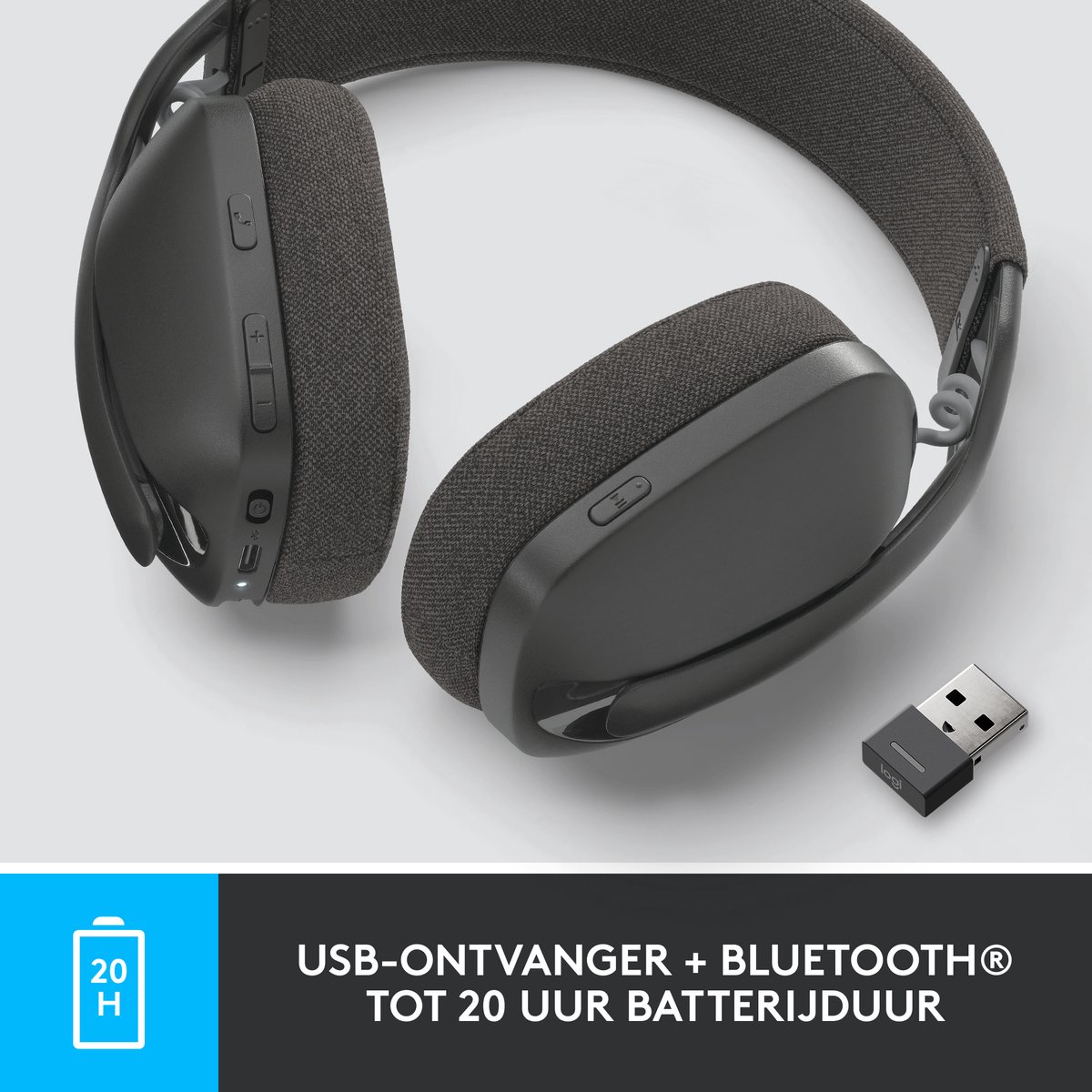 Logitech headset Zone Vibe 125 (Grijs)