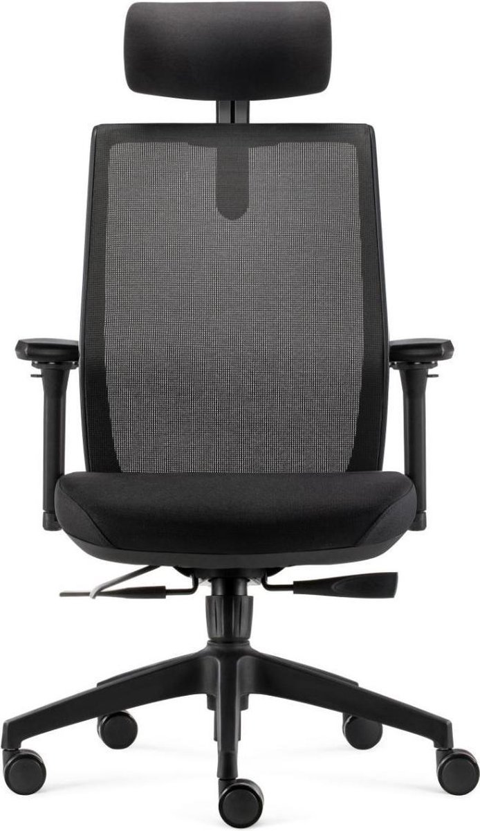 24Designs Work Ergo-4 Ergonomische Bureaustoel En1335 -e Stof/mesh - Onderstel - Zwart