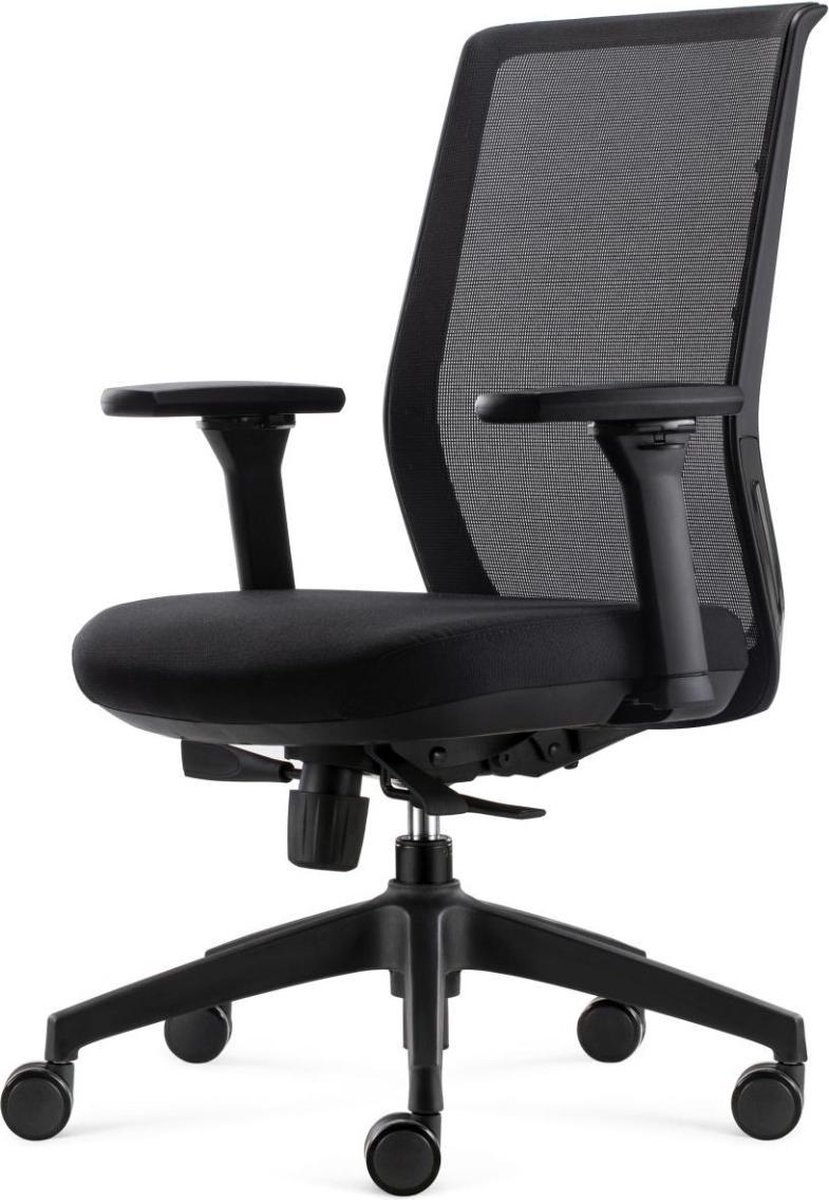 24Designs Work Ergo-4 Ergonomische Bureaustoel En1335 -e Stof/mesh - Onderstel - Zwart