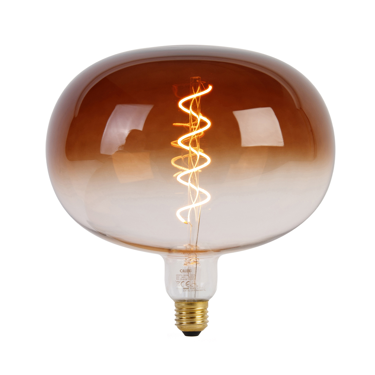 Calex E27 dimbare LED lamp Boden marron 5W 130 lm 1800K