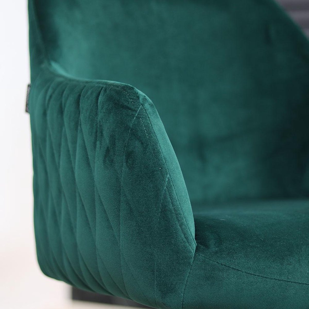 Bronx71 Moderne Eetkamerstoel Furtado Draaibaar Velvet - Groen