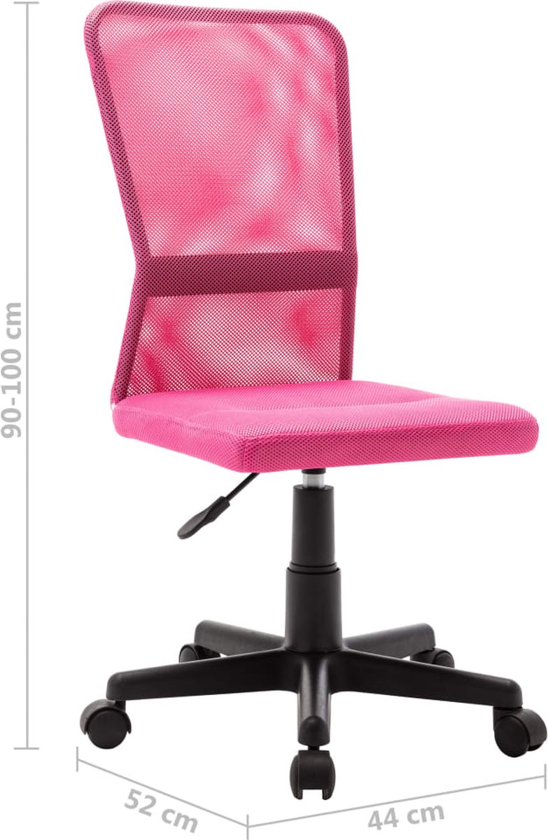 Vidaxl Kantoorstoel 44x52x100 Cm Mesh Stof - Roze