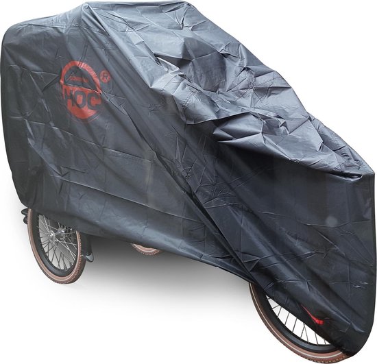 CUHOC Bakfiets Hoes (Met Huif) - Xl - 245x105x125cm - Stofvrij / Ademend / Waterafstotend - Zwart