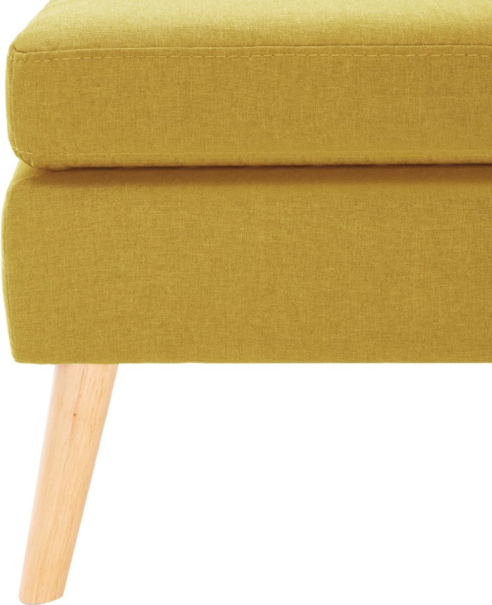 Vidaxl Voetenbank Stof - Geel